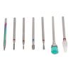7pcs Ceramic Nail Drill Bit Rotatable Polishing Shaping Portable Cuticle Remover Bits for Nail
