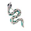 Стразы из сплава, капли масла, зеленая эмалевая змея, брошь, булавка, аксессуары для одежды унисекс