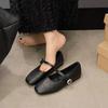 Модная женская обувь 2025 Горячая распродажа Ремешок с пряжкой Женские балетки Модные с круглым носком Повседневные лаконичные Самые продаваемые Неглубокие балетки на низком каблуке Zapatos
