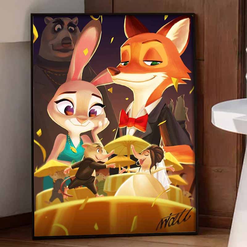Disney Алмазная мозаика полностью с бриллиантами 5D Арт с персонажем Зверополиса Домашний декор Креативные поделки