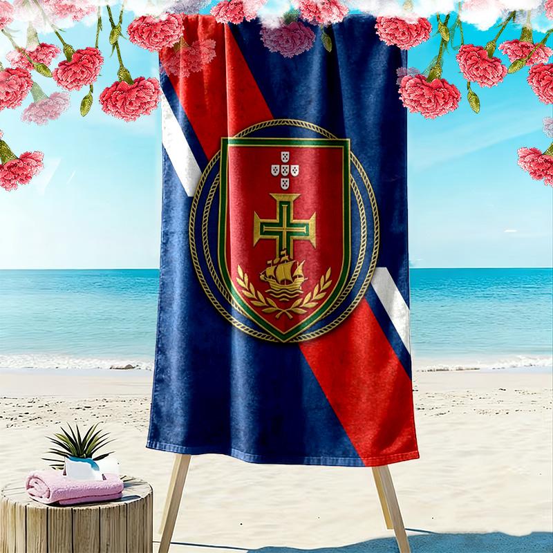 Royal Emblem Background beach towel beach Beach towel for vacation photos Outdoor pool towel quick-drying swim towel Absorbent bath towel Comfort