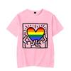 Rainbow Heart Print TShirt LGBT Pride Month T Shirts Lesbian Gay Bisexual Transgender Queer Y2k Tops Tee Cute Oversized T Shirt