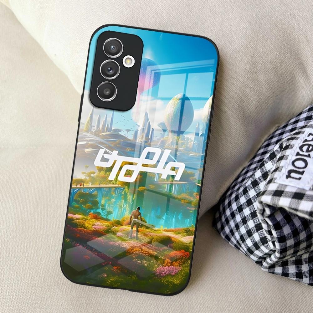 Чехол для телефона Rapper T-Travis Scotts UTOPIA Для Samsung S24 Ultra S23 S22 S25 S20 Fe S21 Plus A54 A34 A24 A53 A13 A16 Стеклянная крышка