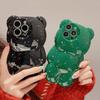 Чехол для телефона с милым 3d медведем из мультфильма для Iphone 14pro Max 12 11 13 Pro Max 11 14 Plus, противоударный силиконовый чехол для защиты объектива, задняя крышка
