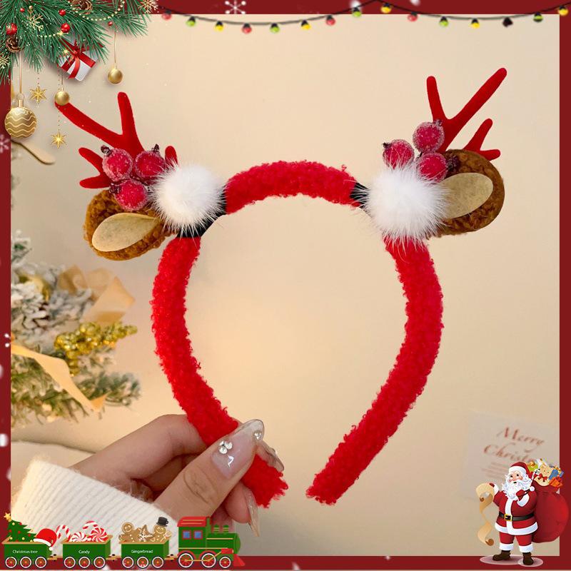 Mori Style Reindeer Antler Headband - Cute Christmas Hair Accessory for Women & Kids