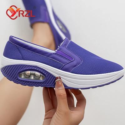 YRZL Модные женские спортивные кроссовки с плоской подошвой, дышащие, удобные, женские кроссовки без застежек, однотонные, женские кроссовки для ходьбы