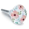 [A1932] - Ручка мебельная керамическая Floralies розовая - 65x35 мм