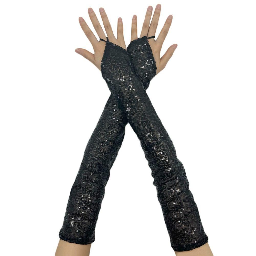 Fingerless Sequins Gloves Shining Club Handwear Fashion Dancing Gloves Nightclub Stage