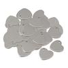50Pc 14mm Metal Flat Heart Blank Stamping Charms Tag Pendants Jewelry Making