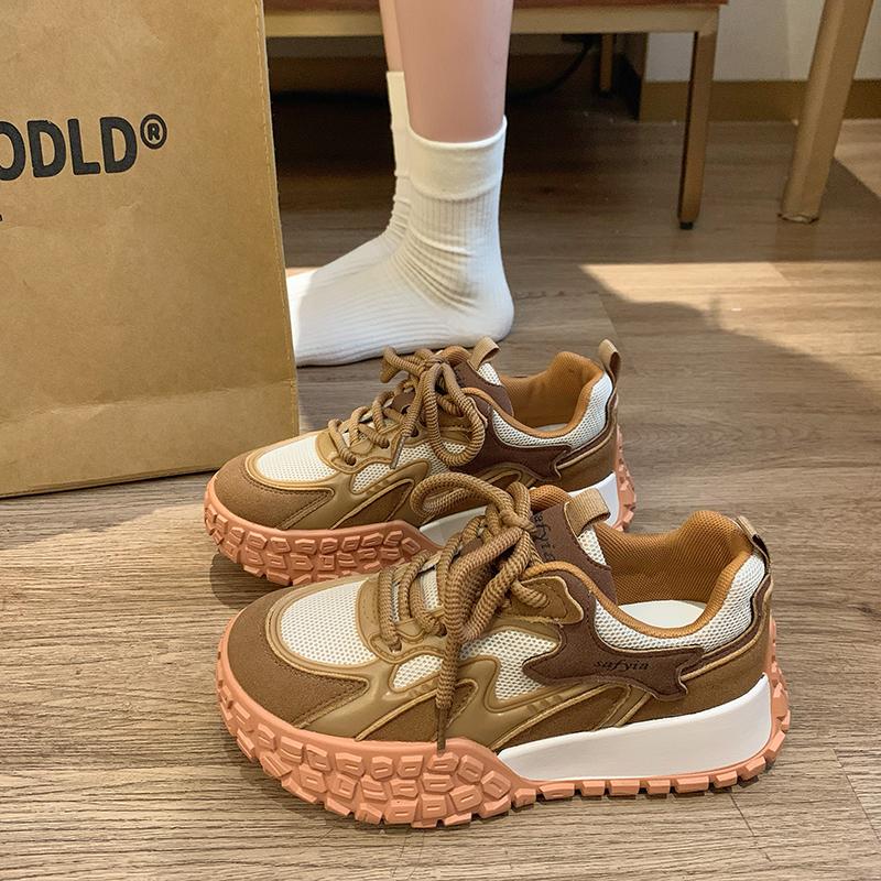 Мода осень 2024 новые дышащие сетчатые женские спортивные туфли на шнуровке повседневные кроссовки большого размера для женщин Zapatillas De Mujer