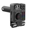 Автомобильный BT MP3-плеер FM-передатчик PD30W + USB-адаптер быстрой зарядки с 1,2-дюймовым светодиодным дисплеем