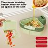 Triangle Suction Cup Sink Corner Rack W/ Drain Hole Detachable Mesh Basket Kitchen Sink Food Waste Catcher Kitchen Tool Gadage