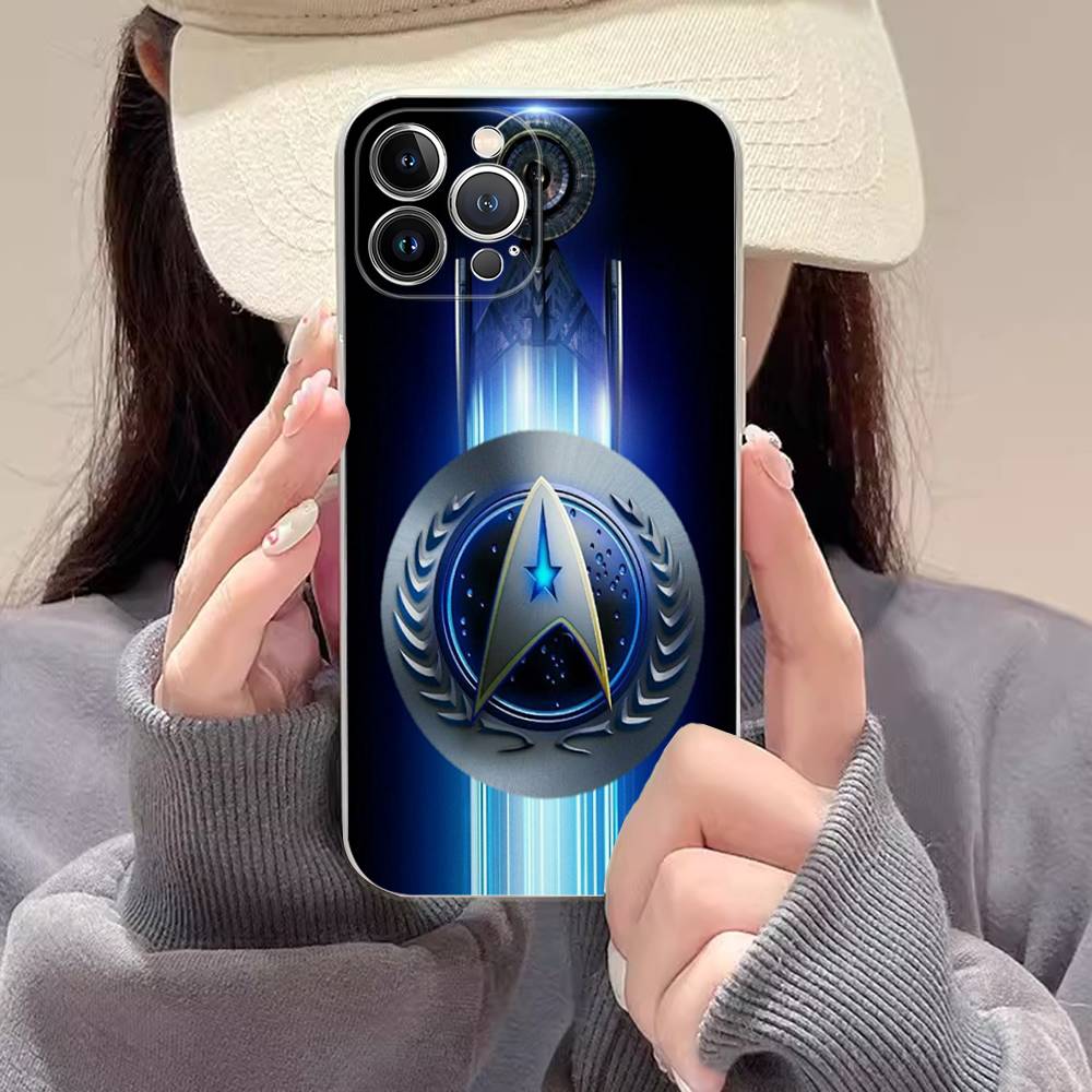 S-Star T-Trek For IPhone 11 12 13 14 15 16 17 Pro Max Plus Air Transparent Clear Shockproof Case