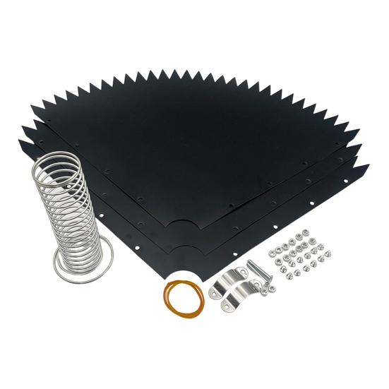 Защита от белок для столба кормушки для птиц Универсальная защита от белок с пружиной 19 дюймов Барьер от белок Останавливает белок для пастушьего крюка Домики для птиц