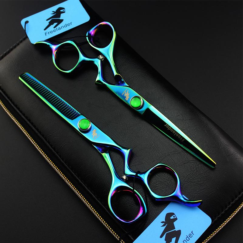 Sangelar 6 дюймов зеленые ножницы для волос с изогнутой ручкой профессиональные парикмахерские ножницы парикмахерские ножницы для стрижки волос