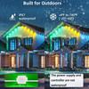 150/200ft LED Eaves Lights RGB LED Permanent Outdoor Lights DIY Colors IP67 Waterproof Eaves Lighting for House Poof Patio Decor