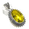 Citrine Gemstone Handmade 925 Sterling Silver Jewelry Pendant 2.17" w7S28