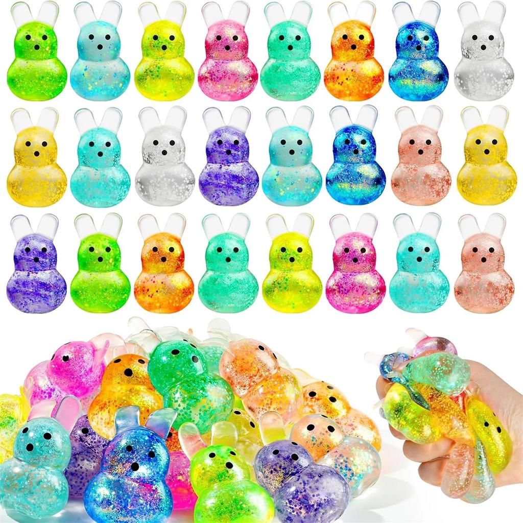 Little Beads Pinch Toys 28pcs Set, Easter Egg Filling Kids Toys Decompression Toys