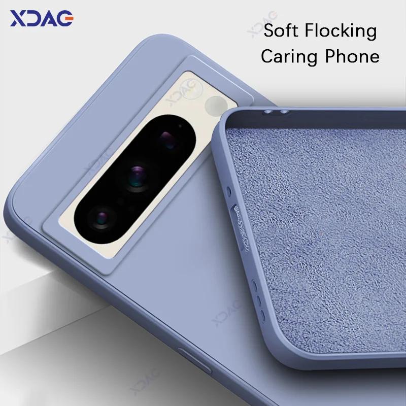 Милые чехлы для телефонов Google Pixel 8 8A Pro 5G, полностью мягкая роскошная квадратная задняя крышка из жидкого силикона, сумка для Google8Pro Pixel8A