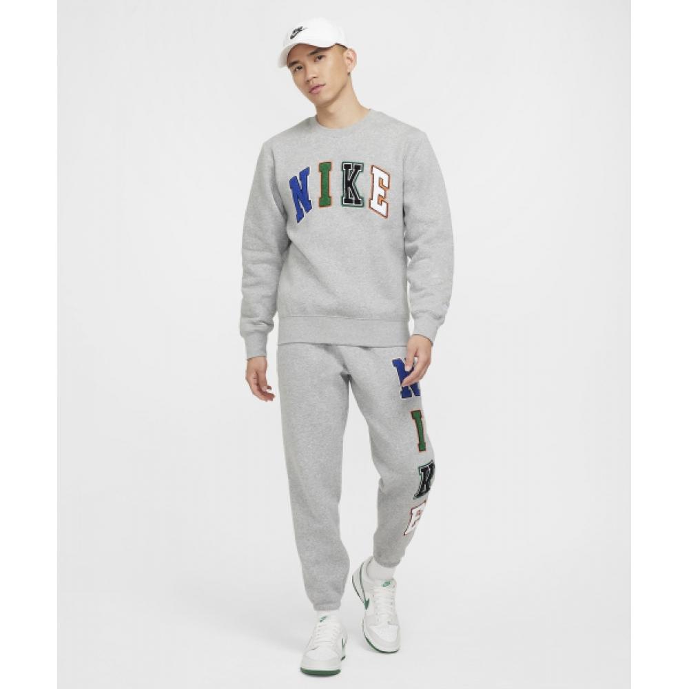 Nike Свитшот Club Crew M Темно-серый, меланжевый, белый Fz0880 063