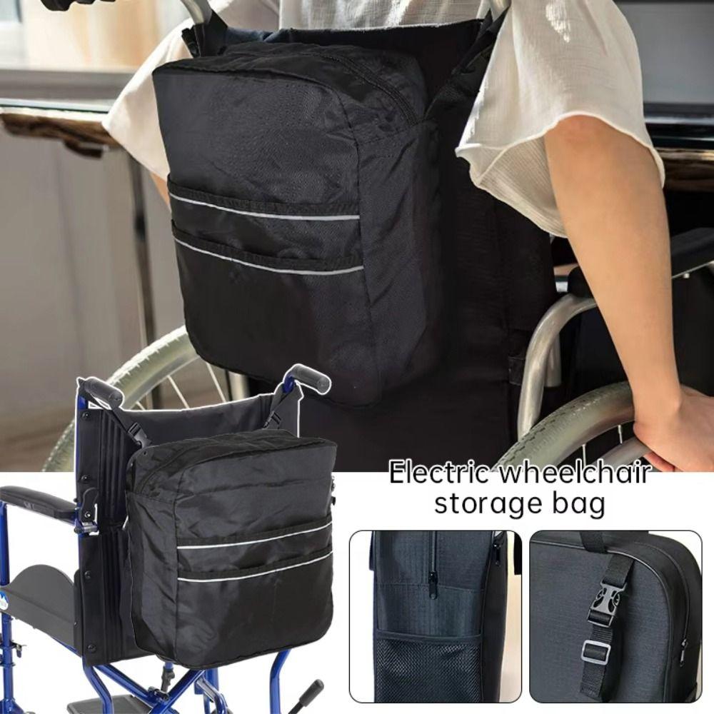 Waterproof Electric Wheelchair Rear Pack Large Capacity Wheelchair Hanging Pouch Everyday Use