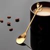 6 шт. ложка-листок для мороженого, десертная ложка, креативная, лаконичная, из нержавеющей стали