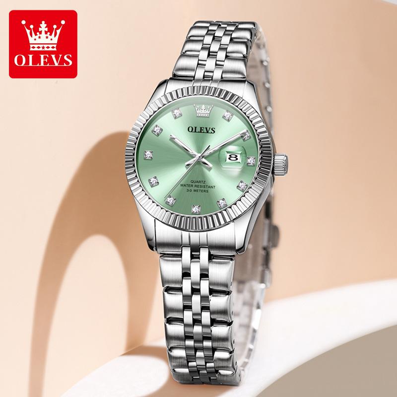 OLEVS Elegant Ladies Watch Luminous Waterproof Date Wristwatch For Woman Quartz Women's Watches