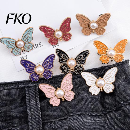Skirt Fashion Accessory Pin Waist Tightener Butterfly Pins, No-Sew Pants Tighteners, Removable No Tools Clothing Adjuster Pins for Loose Jeans