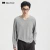 Men's Stylish U-Neck Jacquard Long Sleeve T-Shirt