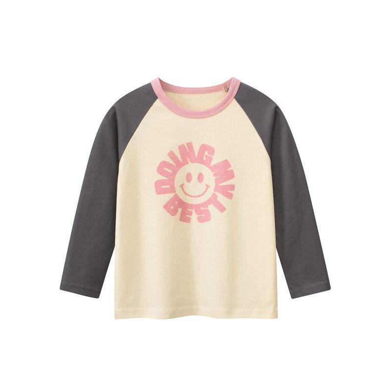 27Home Export Children's Clothing Korean Style 2026 Spring New Style Girls' Bottoming Shirt Baby Long-Sleeved T-Shirt Pure Cotton Printing