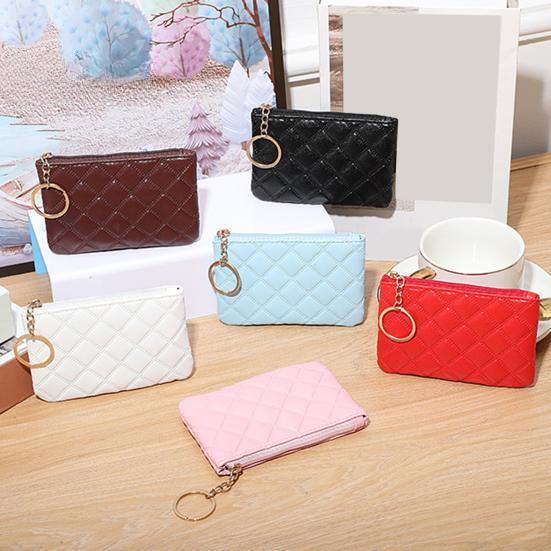 Женский кошелек портативный мини искусственная кожа гладкий молния брелок держатель для карт однотонный тонкий кошелек монетница взрослая сексуальная одежда MIT