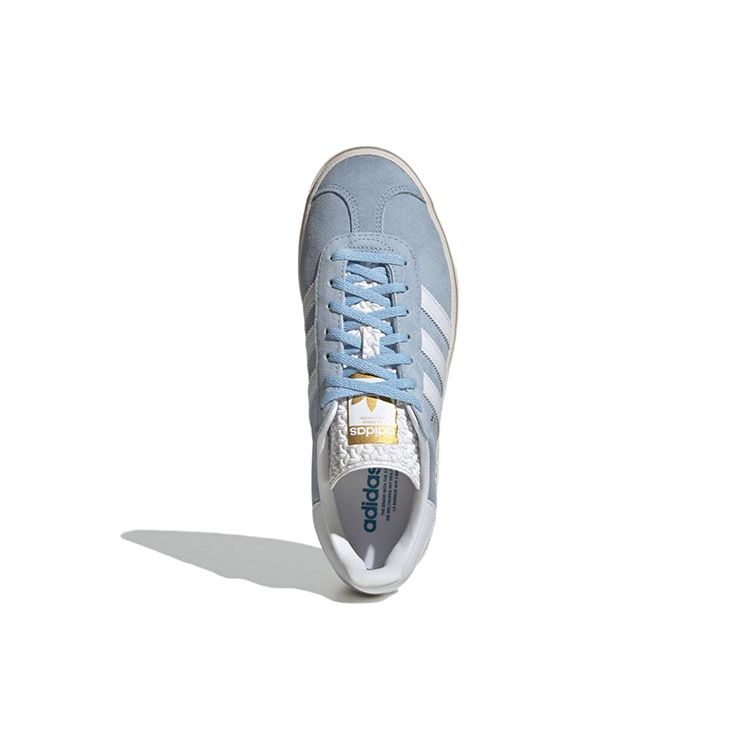 adidas Женские кроссовки Gazelle Bold Clear Sky Синие облака-белые золотисто-металлические ID6991