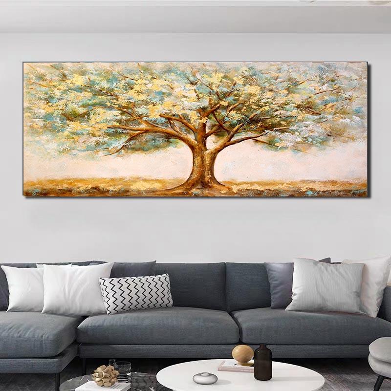 Абстрактное богатое дерево, скандинавские постеры и принты, акварель, холст, живопись, настенные художественные картины для гостиной, домашний декор, Куадрос