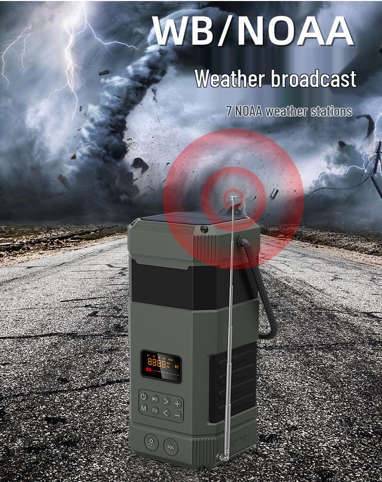 Portable Solar Lantern & Bluetooth Speaker with Hand-Crank Generator for Emergency Preparedness