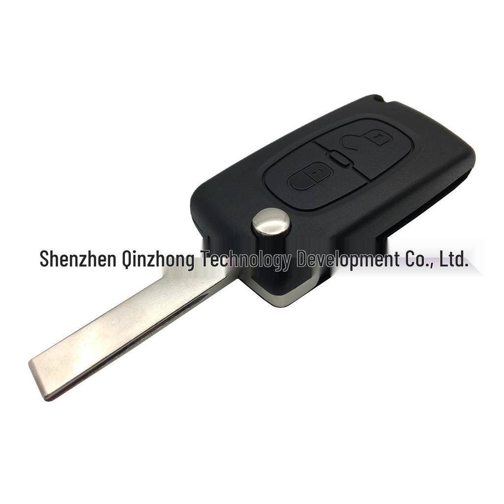 Складной ключ Peugeot с 2 кнопками 0536 ASK (433 МГц, чип 7961)