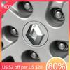 Hub Caps For Renault Megane 2 3 Clio 4 5 Trafic Captur Emblems Kangoo Zoe 4PCS 57mm 60mm Car Wheel Center Cap Logo Hub Badge Rim
