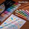 Shuttle Art Gel Ballpoint 30 Extra Cute Journal Gel Black Color Swatch Perfect for Adult Coloring Home Stationery Pens, Colors, 0.6mm Fine, Pens, Ink,