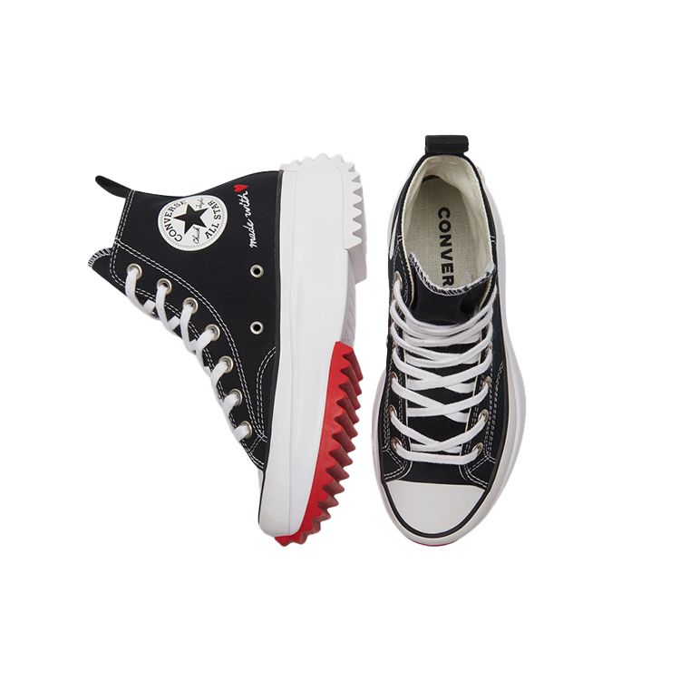 Converse Run Star Hike Valentines Day Unisex Sneakers Black White University-Red 171120C