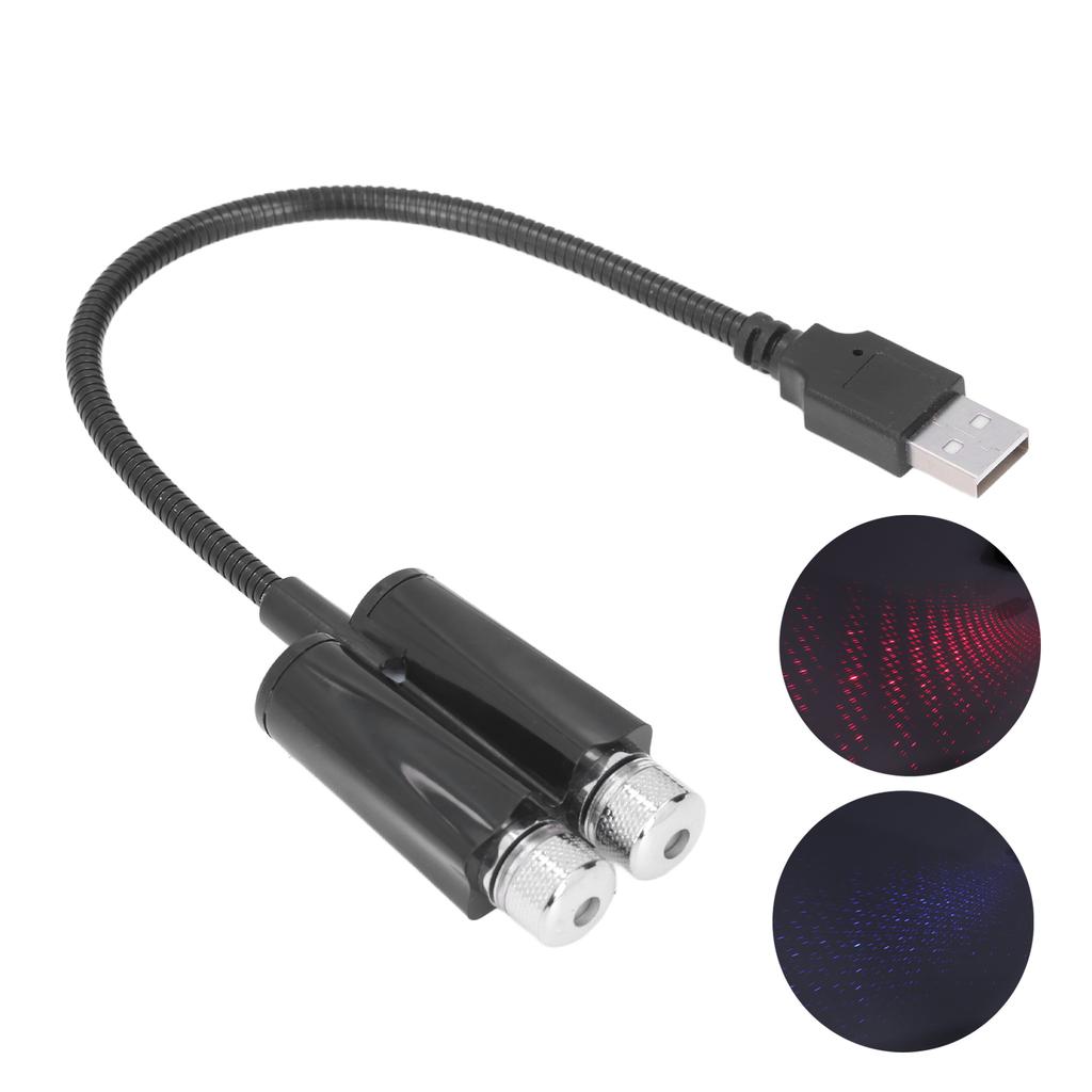 Автомобильный USB Проектор Подсветки Красный Синий Подсветки Подключи и Играй Свободный Изгиб Гибкий Без Голосового Управления