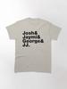 Westlife Josh _amp_ Jaymi _amp_ George _amp_ JJ (black writing) Fitted Classic T-Shirt