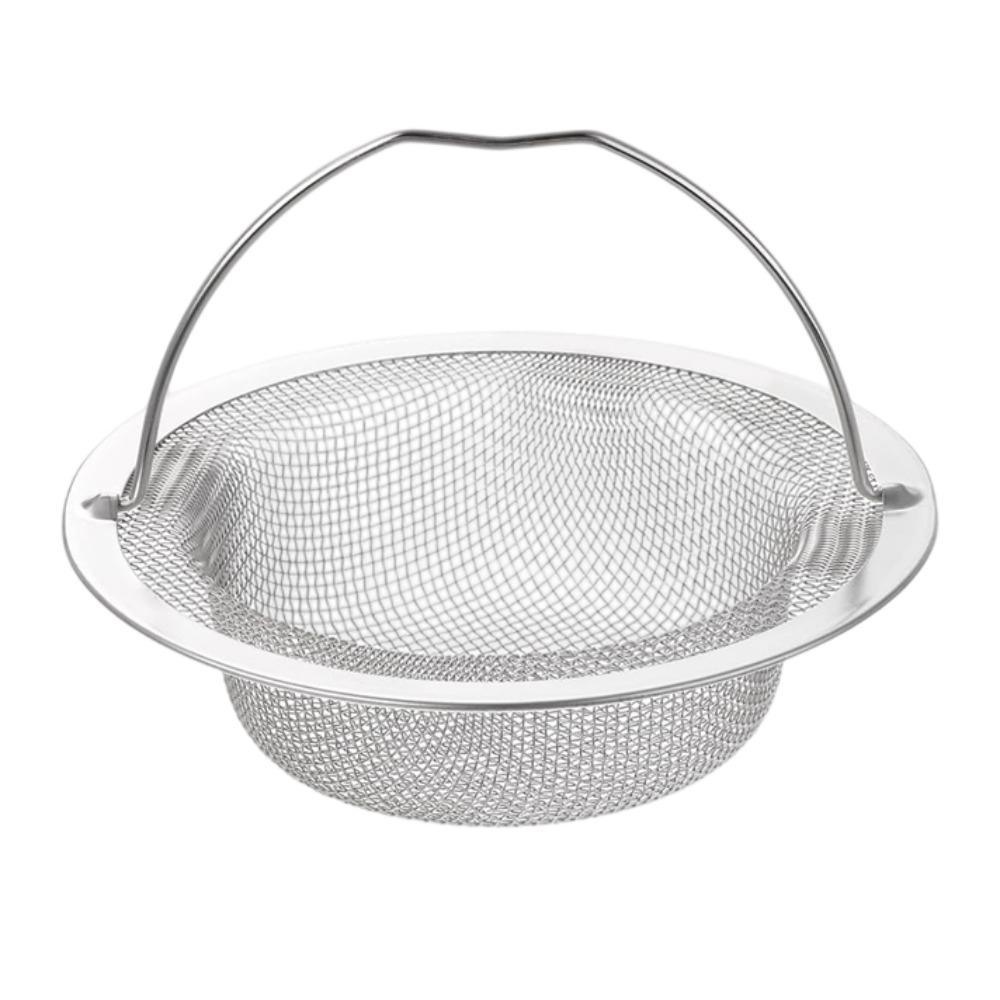 1/2/3-Piece Stainless Steel Sink Strainer With Handle 4.4" Diameter Drain Strainer Rust-Resistant Heavy Duty Sink Stopper