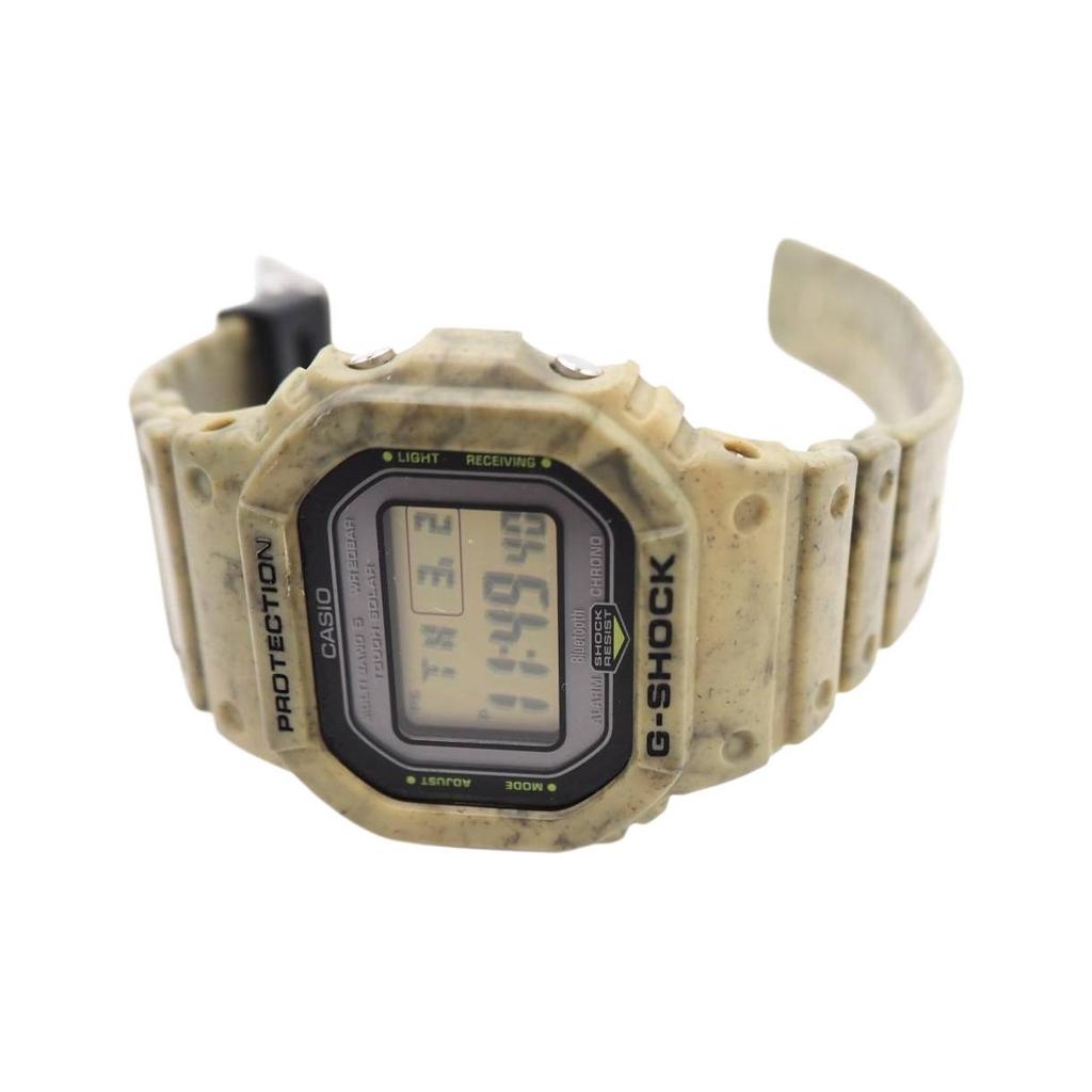 Casio Серия G-Shock Универсальные кварцевые часы Водонепроницаемые Спортивные Повседневные Солнечный кварцевый механизм Ремешок из смолы Унисекс часы Желтые GW-B5600SL-5JF