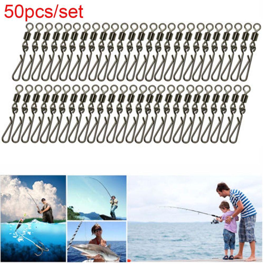 Size 2# To 10# Heavy Duty Ball Rolling Swivel Bearing Barrel Fishing Snap Connector with Pin