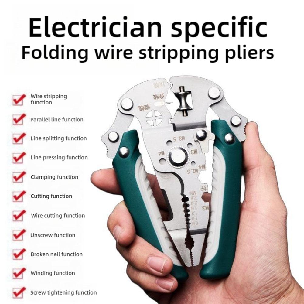 16 в 1 инструмент для зачистки проводов многофункциональный складной режущий острый плоскогубцы электрик трудосберегающий C Q8U1