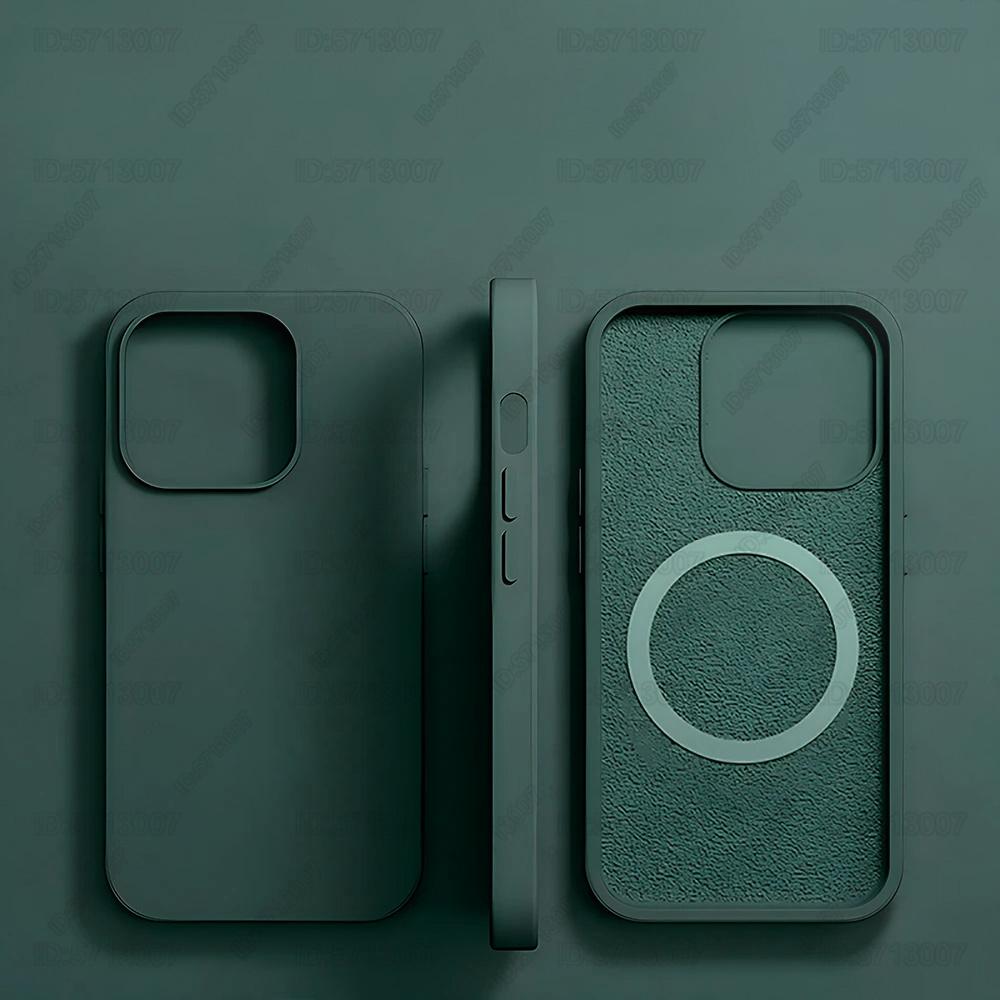 Magnetic Liquid Silicone Shockproof Case For For Iphone 16 15 14 13 12 11 Pro Max 16 Plus For Magsafe Wireless Charge Cover