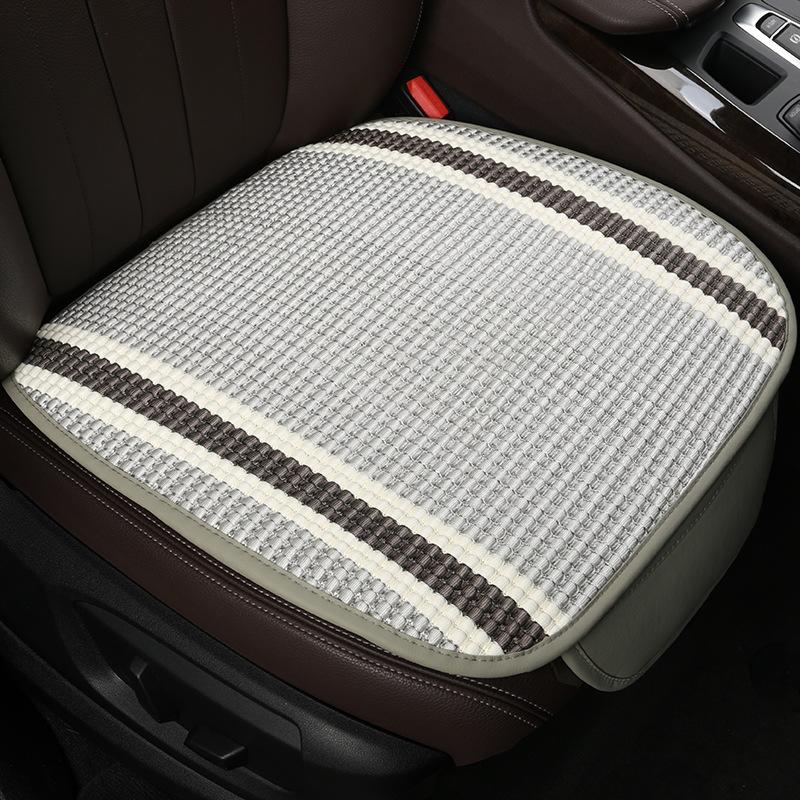 Трендовый вязаный чехол для подушки на автомобильное сиденье, летний дышащий ледяной шелк, четырехсезонный защитный коврик для автомобильного сиденья, передний и задний коврик для сиденья