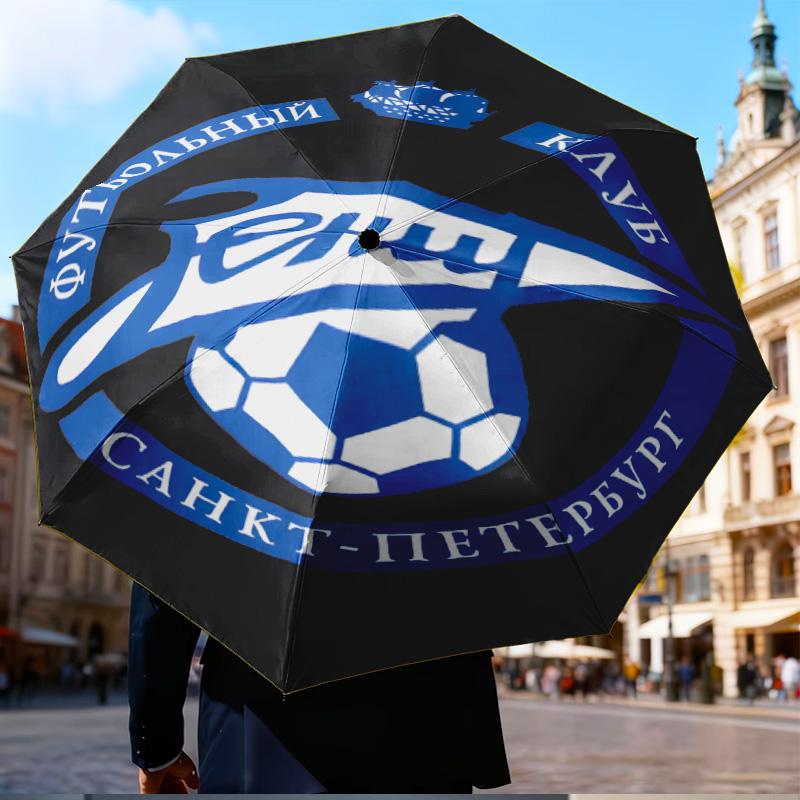 1PC zenit st petersburg Printed Mini Umbrella, 5-Fold, Lightweight, Retractable Umbrella Features 8 Ribs, Ideal for Outdoor Use Gifts