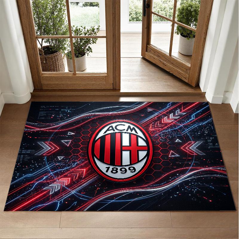 Ковер из хрустального велюра в дизайне AC Milan, мягкий декоративный коврик для прихожей спальни