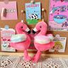 Soft Mini Flamingo Plush Toy Pink Bag Ornament Key Holder For Kids