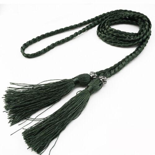 Woven Tassel Belt Self-Tie Dress Belt Waist Decoration Rope Braided Boho Style